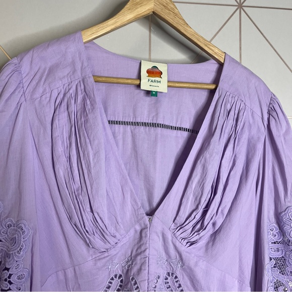 Farm Rio Lilac Lace Blouse - Picture 4 of 11